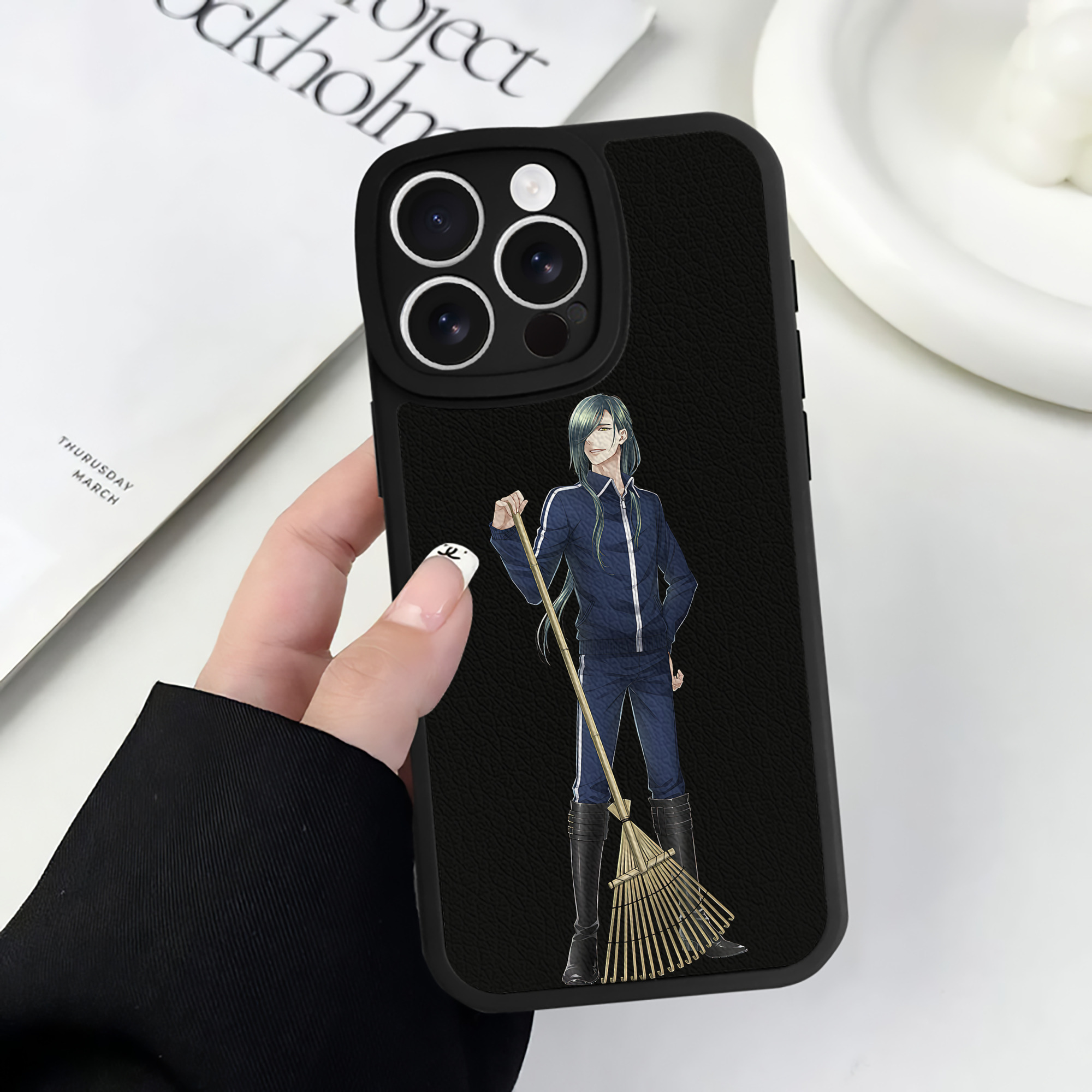 （画像用） 刀剣乱舞 Touken Ranbu 【iPhone 16シリーズ対応】シリコンスマホケース（レザー調） 材質：シリコン